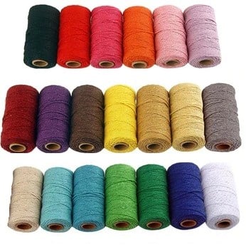 [A-017286] Macrame koord Grijs 2 mm 100 yard 91,5 meter