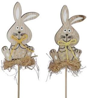 [A-023976] Bijsteker Konijntjes 45x80 mm pak 12 stuks