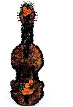 [A-010986] Viool steekschuimvorm oase voor verse bloemen