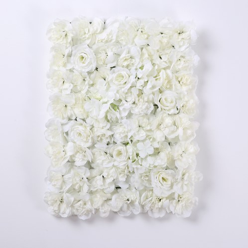[A-017406] Flowerwall New Hydrangea Dahlia 40x60 cm 3D Ivory