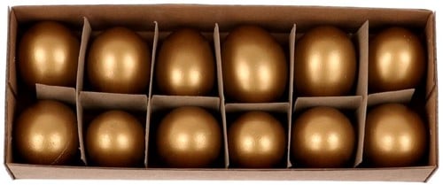 [A-023876] Kippeneieren Goud 12 stuks