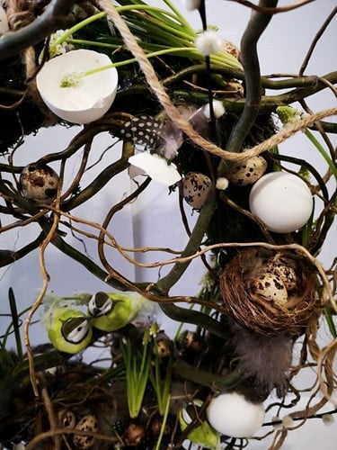 [A-009881] Vogeltje de luxe Groen Geel Wit doos 12 stuks