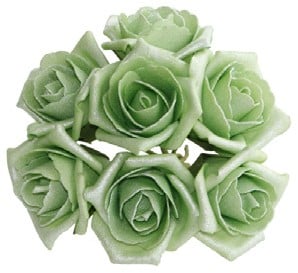 [A-012242] Foamroos Emilia Antique Cool Groen doos 42 stuks