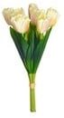 [A-023749] Tulpen Creme Pink Zijden Bundel 7 bloemen