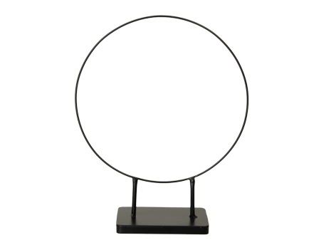 [A-027030] Metalen frame Ring op voet Dubbele poot Zwart Ø30x38 cm per stuk