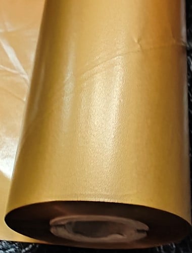 [A-023369] Inkt voor lintprinters Transferfilm Mat Goud wax-resin 50 m x 64 mm Kleine kern