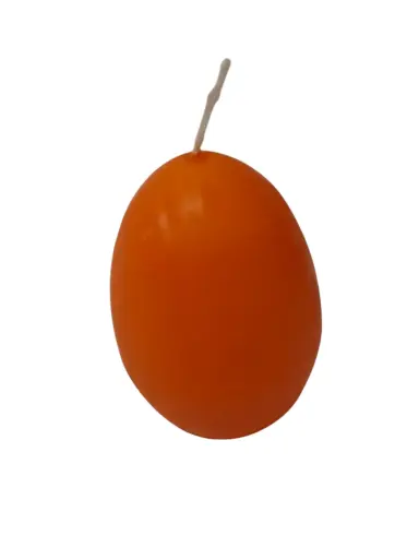 [A-027938] Eikaars Eierkaarsen Saffraanoranje 65x45 mm per stuk