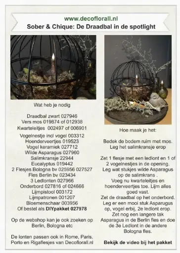 [A-027978] Sober & Chique: De Draadbal in de spotlight  Stel zelf je pakket samen 